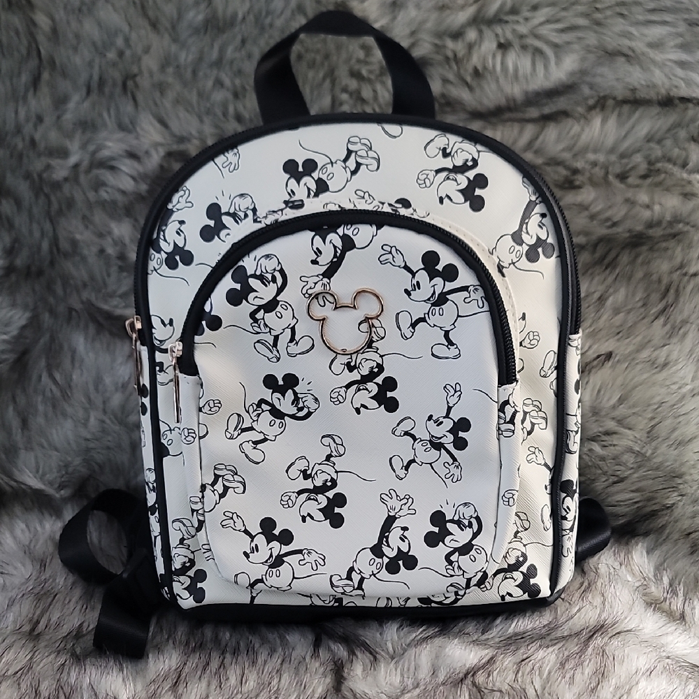 Bioworld  Disney Mickey Mouse Black and White Mini Backpack Backpack